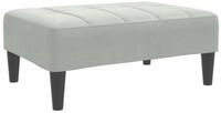vidaXL Polsterhocker Fu&szlig;hocker Hellgrau 77x55x31 cm Samt (1 St)