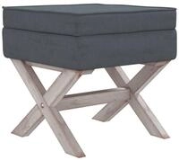 vidaXL Sitzbank Hocker mit Stauraum Dunkelgrau 45x45x49 cm Samt