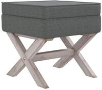 vidaXL Sitzhocker, Hocker mit Stauraum Dunkelgrau 45x45x49 cm Stoff