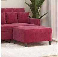 vidaXL Fu&szlig;hocker 70 x 55 x 41 cm Fu&szlig;hocker Weinrot 70x55x41 cm Samt