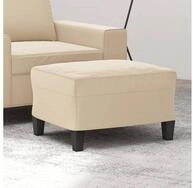 vidaXL Fu&szlig;hocker, Fu&szlig;hocker Creme 60x50x41 cm Mikrofasergewebe