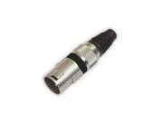 Omnitronic Rundstecker OMNITRONIC XLR-Stecker 3-polig, schwarz, 10 St&uuml;ck