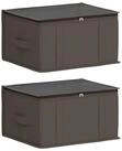 vidaXL Aufbewahrungsbox Aufbewahrungsbox mit transparentem Oberfenster 2 pcs...