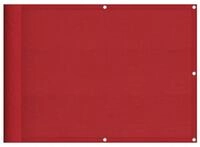 vidaXL Balkonsichtschutz Balkon-Sichtschutz Rot 75x700 cm 100 % Polyester-Oxford