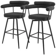 ML-DESIGN Barhocker Gepolsterter Barstuhl mit R&uuml;ckenlehne und Fu&szlig;st&uuml;tze,...