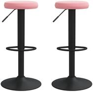 vidaXL Barhocker Barhocker 2 Stk. Rosa Samt (2 St)