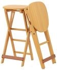 COSTWAY Barhocker (2 Set), Bambus, klappbar, ohne Lehne, Sitzh&ouml;he 61cm, 150kg