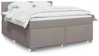 vidaXL Boxspringbett, Boxspringbett mit Matratze Taupe 180x200 cm Stoff