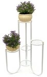 DanDiBo Blumenhocker Metall Wei&szlig; 93920 Blumentreppe 81 cm Blumenregal,