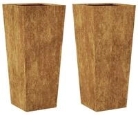 vidaXL Pflanzk&uuml;bel 35 x 35 x 75 cm Pflanzk&uuml;bel Hochbeet aus Cortenstahl...