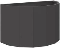 vidaXL Blumentopf Pflanzk&uuml;bel Schwarz 60 x 30 x 35 cm Stahl (1 St)