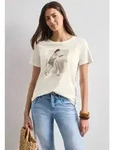 STREET ONE Print-Shirt aus softem Materialmix wei&szlig; 34 EU