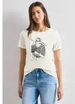 STREET ONE Print-Shirt aus softem Materialmix wei&szlig; 34 EU