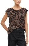 s.Oliver BLACK LABEL Kurzarmshirt Sommerbluse mit Animal-Print / aus Viskose
