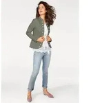 heine Blusenblazer Jersey-Blazer Langarm gr&uuml;n 34