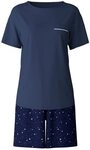 CALIDA Shorty Sweet Dreams Damen (2 tlg) aus 100% Baumwolle, Hose mit stoffbezogenem