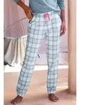 Vivance Dreams Pyjamahose mit sch&ouml;nem Alloverdruck grau|rosa 48/50