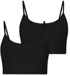 LASCANA Bustier (2er-Pack) aus elastischer Baumwolle schwarz 32/34