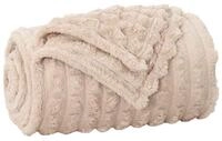 vidaXL Bett&uuml;berwurf &Uuml;berwurfdecke Beige 150 x 130 cm Fleece