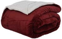 vidaXL Bett&uuml;berwurf &Uuml;berwurfdecke Bordeauxrot 150 x 200 cm Fleece