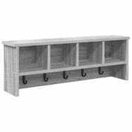 vidaXL Regal Wandmontierter nachttisch Graues Sonoma 75 x 16 x 26 cm, 1-tlg.