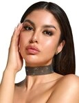 Cottelli Collection Choker Schillerndes Halsband mit Schmucksteinen (1-tlg), mit
