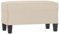 vidaXL Sitzbank Sitzbank Creme 70x35x41 cm Mikrofasergewebe