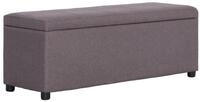 vidaXL Sitzbank Bank mit Staufach 116 cm Taupe Polyester