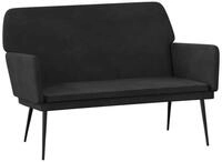 vidaXL Sitzbank, Bank Schwarz 108x79x79 cm Samt