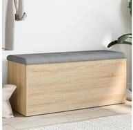 vidaXL Sitzbank, Sitzbank mit Stauraum Sonoma-Eiche 102x42x45 cm Holzwerkstoff