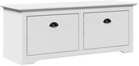 vidaXL Sitzbank Flurbank BODO Wei&szlig; 114x40x45 cm