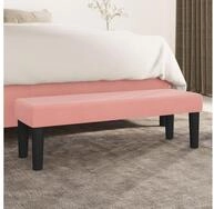 vidaXL Sitzbank, Sitzbank Rosa 100x30x30 cm Samt