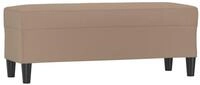 vidaXL Sitzbank Sitzbank Cappuccino-Braun 100x35x41 cm Kunstleder