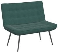 vidaXL Sitzbank Sitzbank Dunkelgr&uuml;n 110x74x84 cm Samt