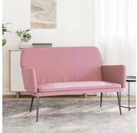 vidaXL Sitzbank, Sitzbank Rosa 108x79x79 cm Samt