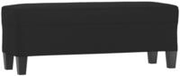 vidaXL Sitzbank Sitzbank Schwarz 100x35x41 cm Mikrofasergewebe