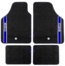 OMAC Auto-Fu&szlig;matten SPARCO Universal Blau teppich Alwetter Schwarz 4x, f&uuml;r die