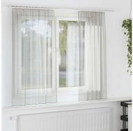 vidaXL Vorhang, Voile Vorh&auml;nge mit Stangentaschen 2 Stk. Hellgrau