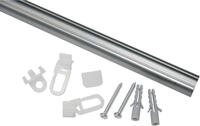 GARDINIA Gardinenschiene Aluminiumschiene, &Oslash; 13 mm, 1-l&auml;ufig, k&uuml;rzbar, Aluminium,