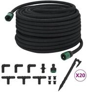 vidaXL Saugschlauch Tropfschlauch Schwarz 0,6" 50 m Gummi, (1 St)