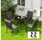Outsunny Sitzkissen 4er Set, 108 x 50 x 5 cm, mit B&auml;ndern, f&uuml;r Gartenm&ouml;bel,