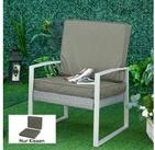 Outsunny Sitzkissen 2er-Set, 56 x 52 cm, mit Rei&szlig;verschluss, 7cm dick,...