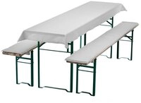 NYVI Hussen-Set Bierbankauflagen Set NYVIGala 3tlg Auflagenset, Tischdecke &