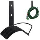 relaxdays Schlauchhalterung Schlauchhalter Wand schwarz