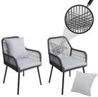 MCW Gartenstuhl MCW-O12-R (2 St), Mit elastischem Seilgeflecht, Inklusive Sitz-...