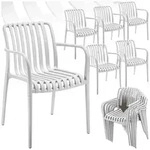 tectake Gartenstuhl Balkonstuhl, stapelbar, 54,5 x 58 x 80,5 cm, Belastbarkeit...