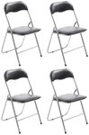CLP Klappstuhl Felix (4er Set), klappbar, pflegeleicht, gepolstert