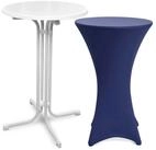 Beautissu Stehtisch Outdoor Stehtisch Bellini, klappbar, &Oslash;80cm, Blau, mit...