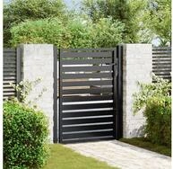 vidaXL Gartentor, Gartentor Abschlie&szlig;bar Schwarz 100x120 cm Aluminium