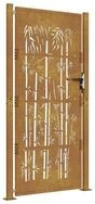 vidaXL Gartentor Gartentor 100x200 cm Cortenstahl Bambus-Design